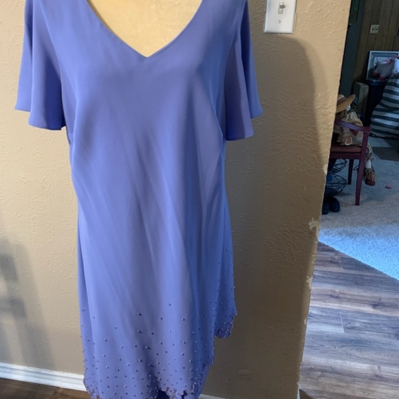 Beautiful purple blue tone 20W petite dress - Picture 4 of 6